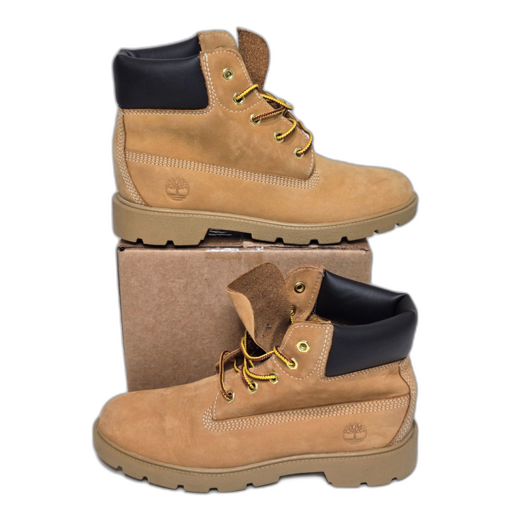 Timberland Classic 6-Inch Waterproof Boots | Boys' Size 5.5 / Women's 7 | Wheat